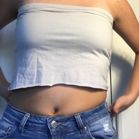 Large handmade gray tube top - Picture 2 of 2